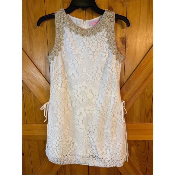 Lilly Pulitzer Donna Romper Resort White Mocean Lace Size 0 (6990)
